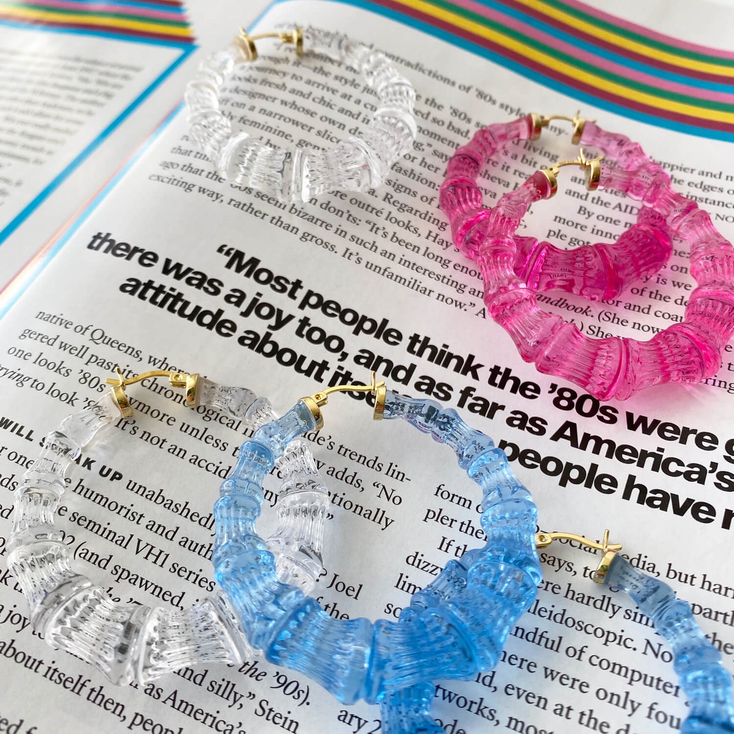 2" Blueberry Bamboo Hoop Earrings