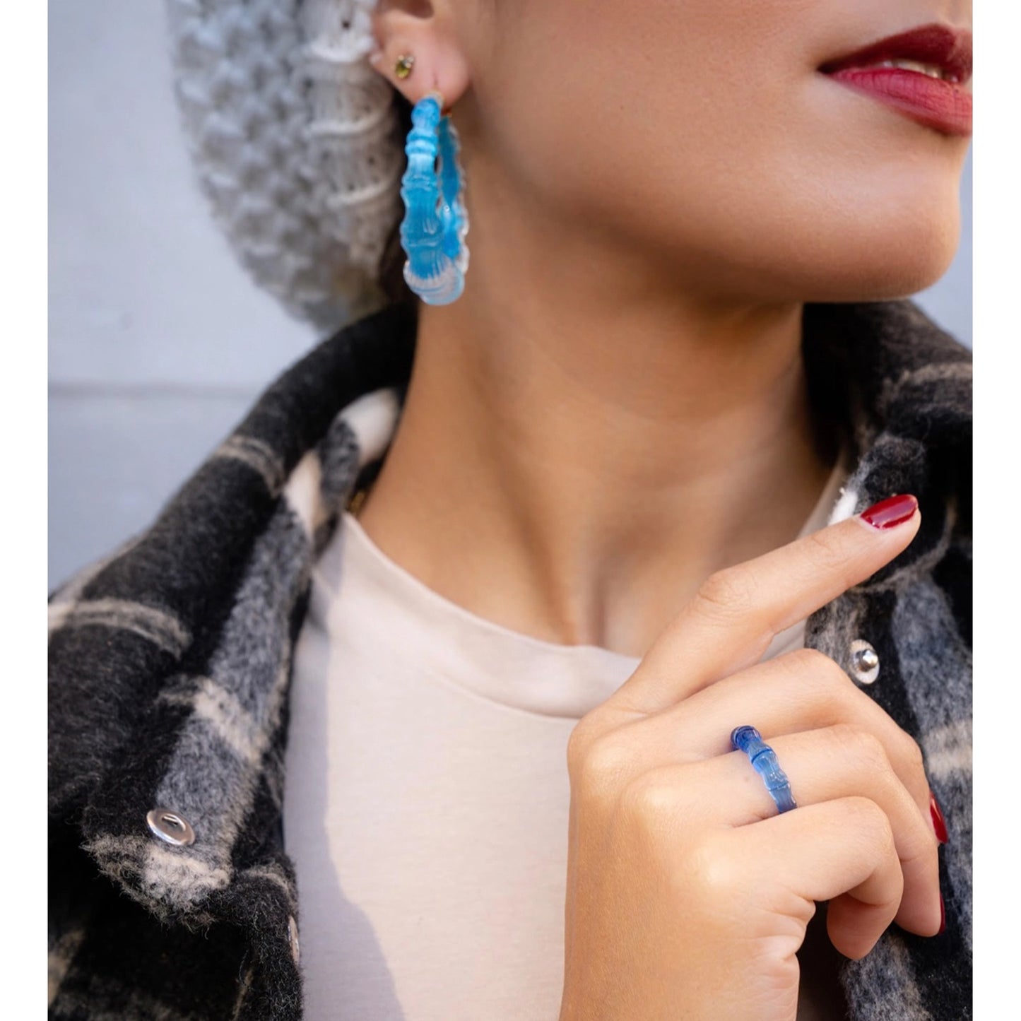 2" Illusion Bamboo Hoops in Fiji