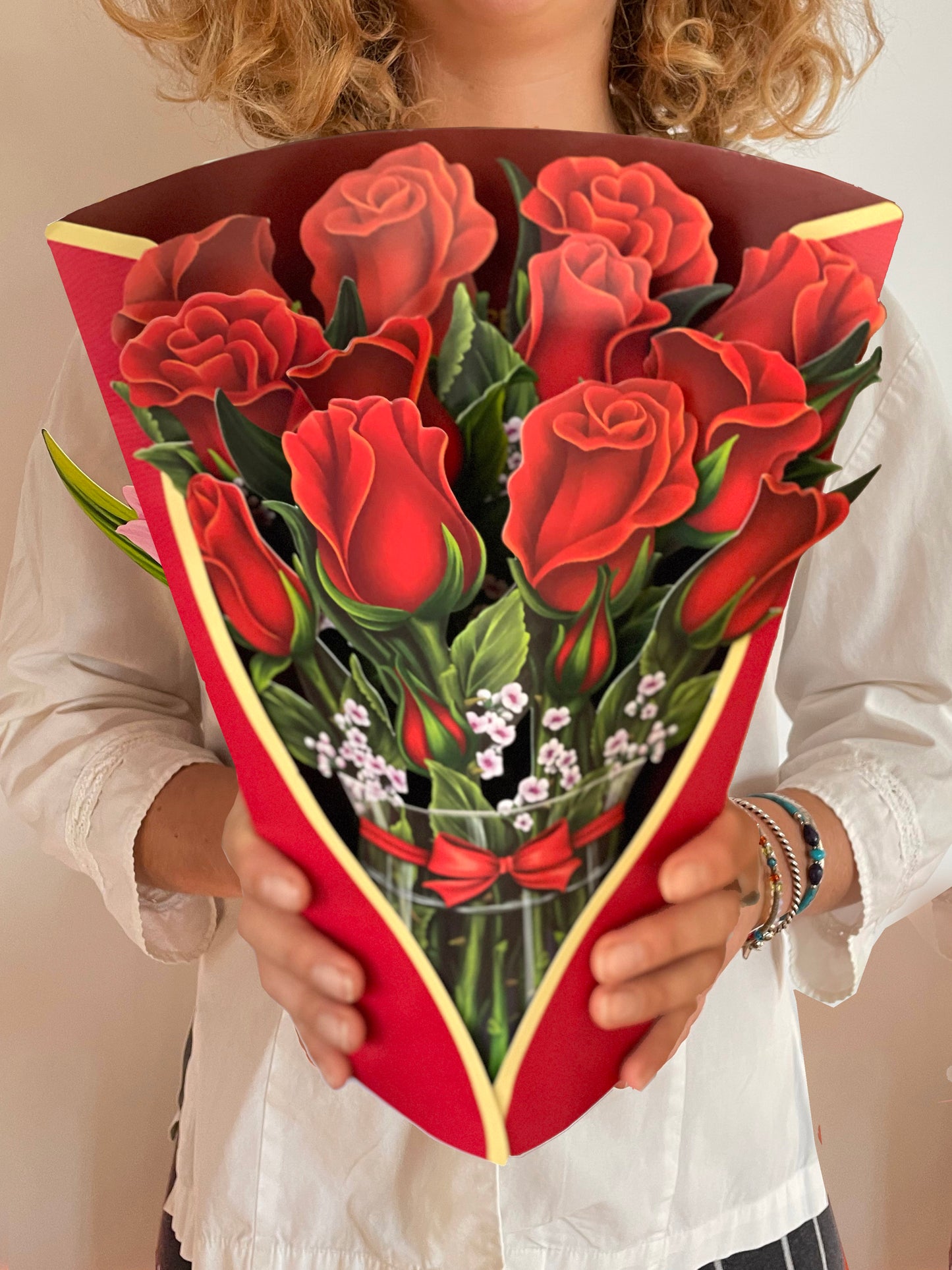 Red Roses Pop Up Flower Bouquet