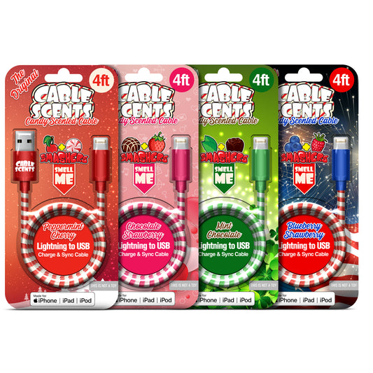 4 Foot Smashers Scented Charge Cable - Cell Phone