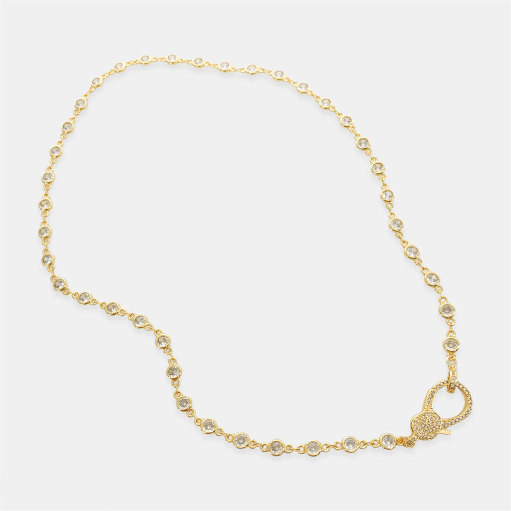 CZ Chain & Clasp Necklace