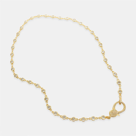 CZ Chain & Clasp Necklace