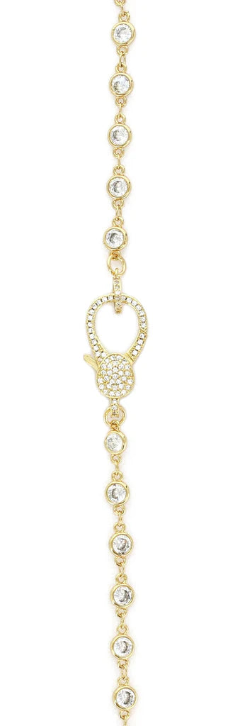 CZ Chain & Clasp Necklace