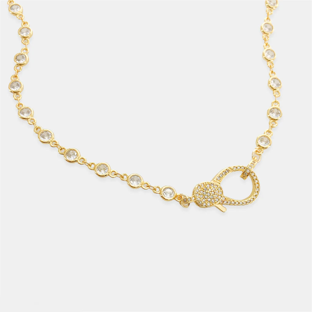 CZ Chain & Clasp Necklace