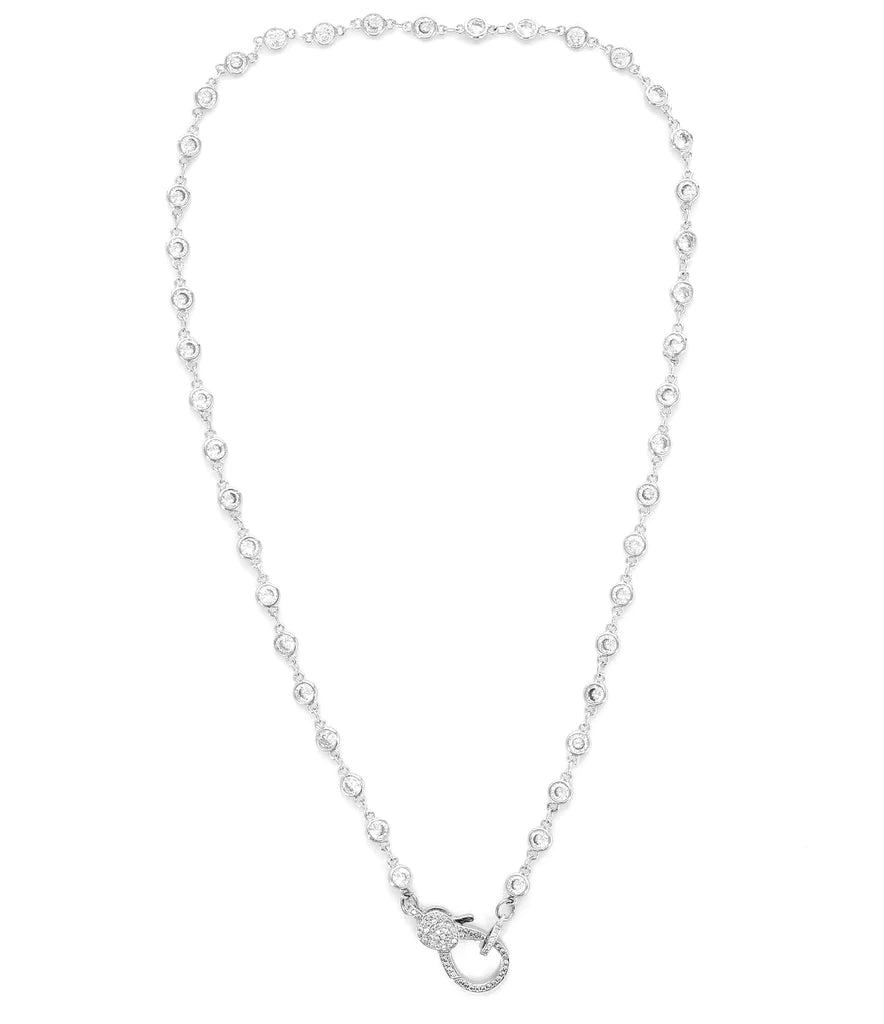 CZ Chain & Clasp Necklace