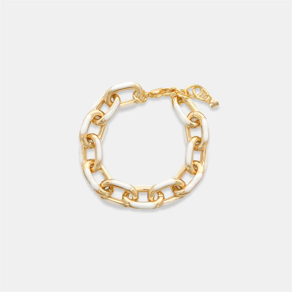 Enamel Paperclip Bracelet