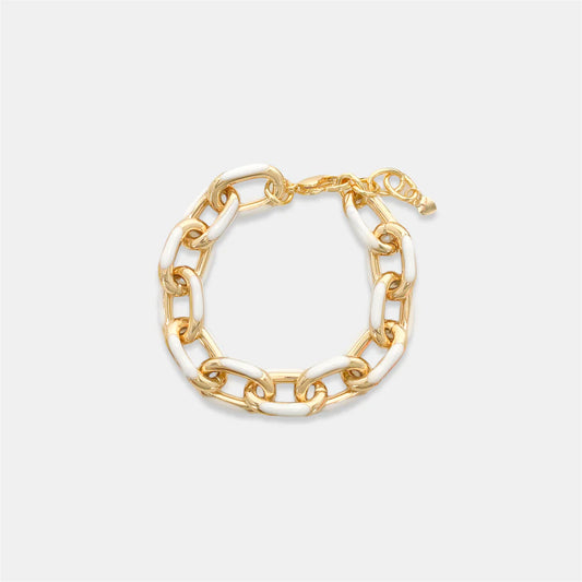 Enamel Paperclip Bracelet