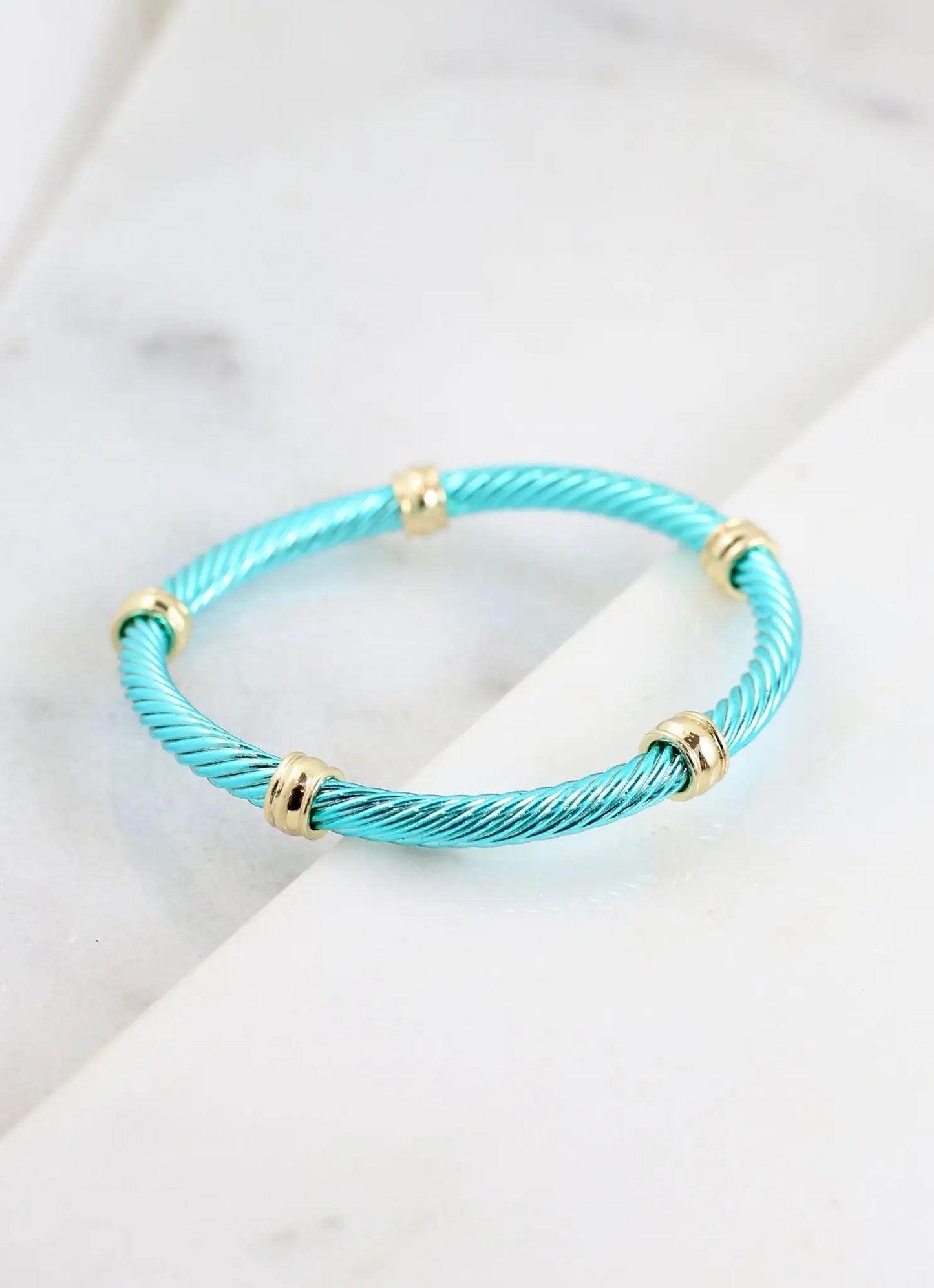 Abbottsford Stretch Cable Bracelet Turquoise