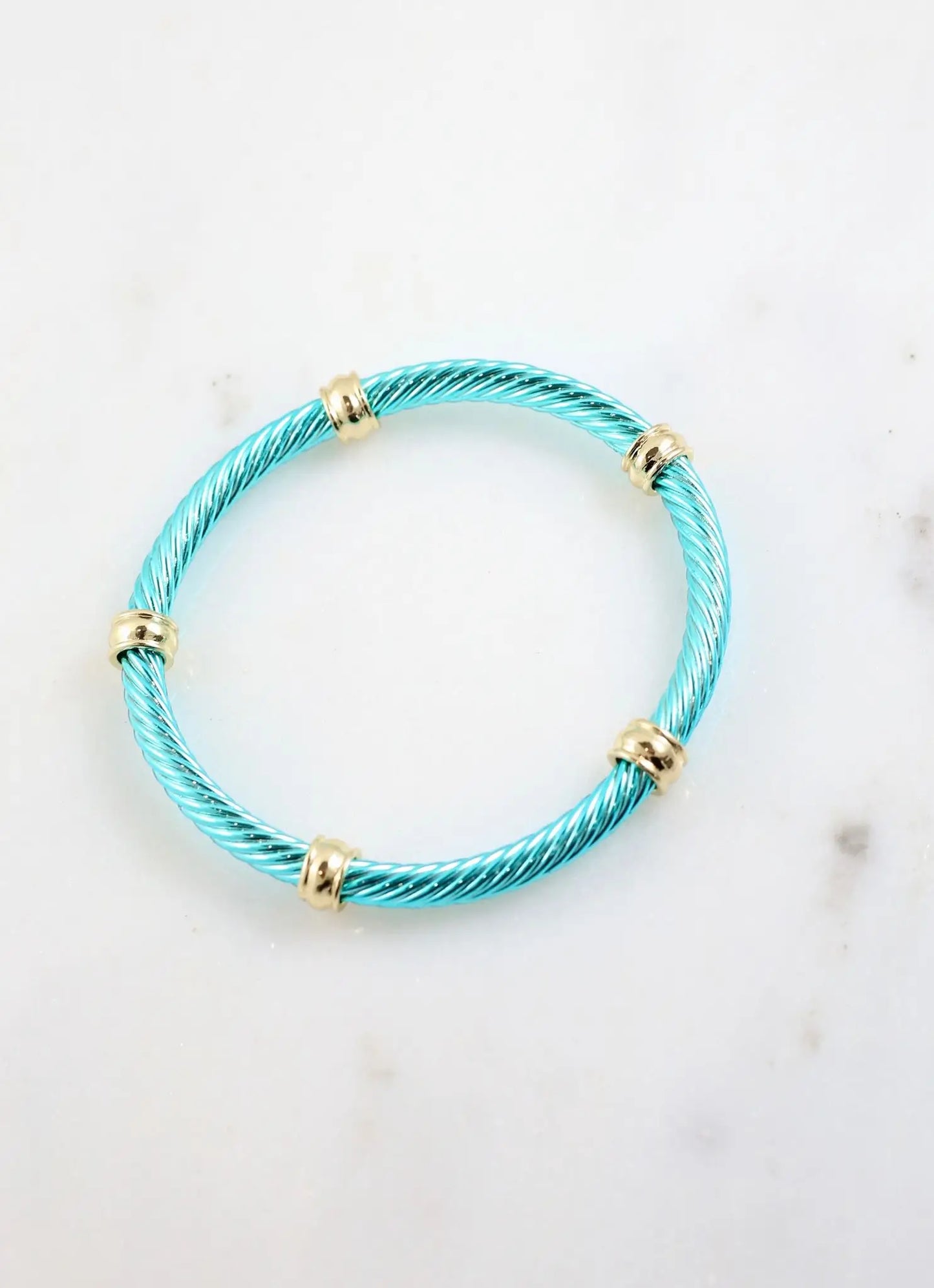 Abbottsford Stretch Cable Bracelet Turquoise
