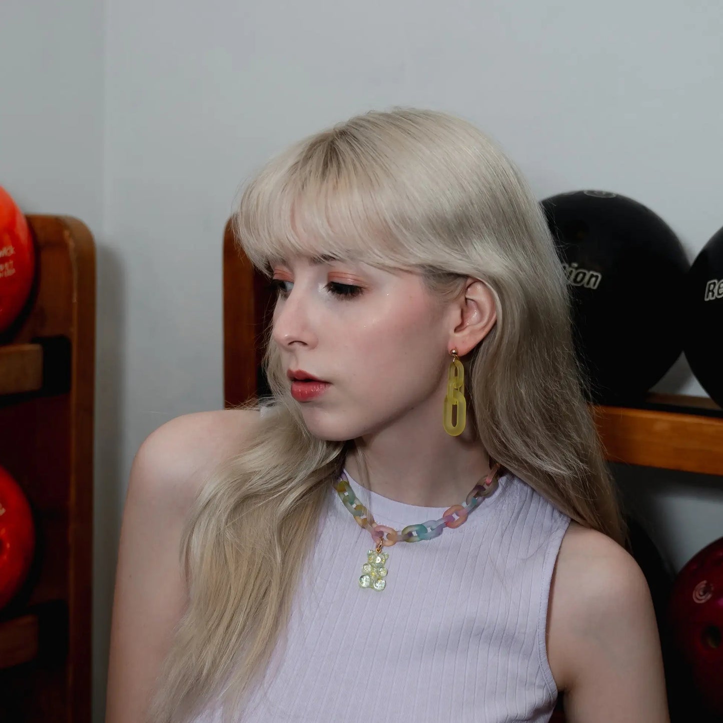 Acrylic Chain Link Earrings