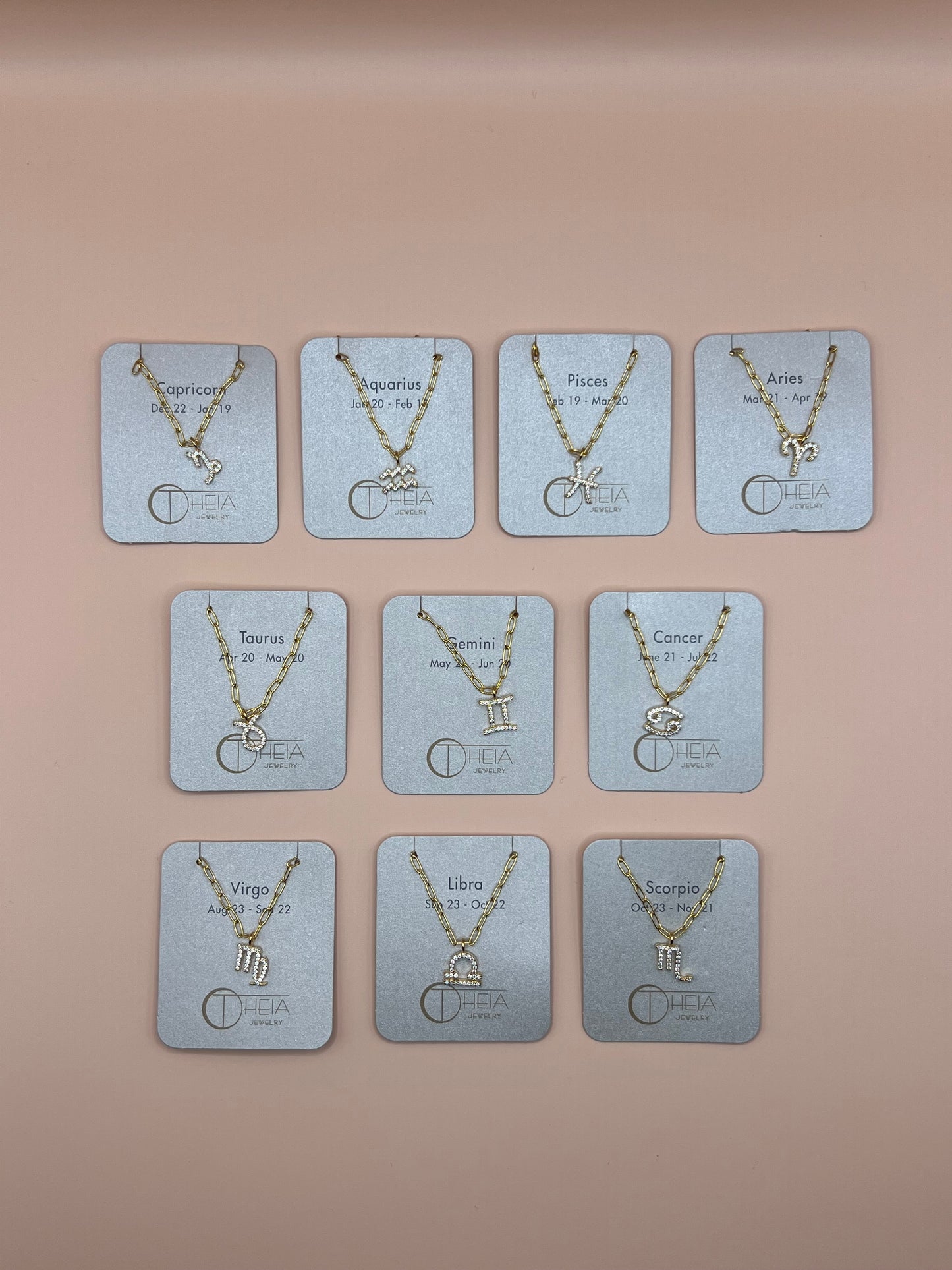 Zodiac sign necklace