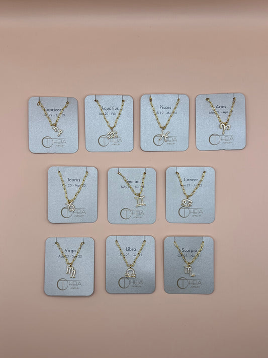 Zodiac sign necklace
