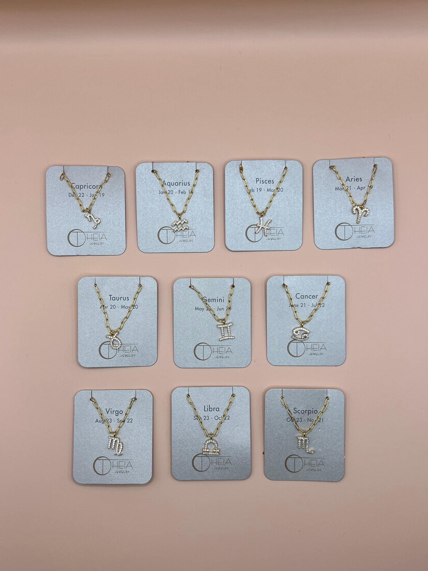Zodiac sign necklace