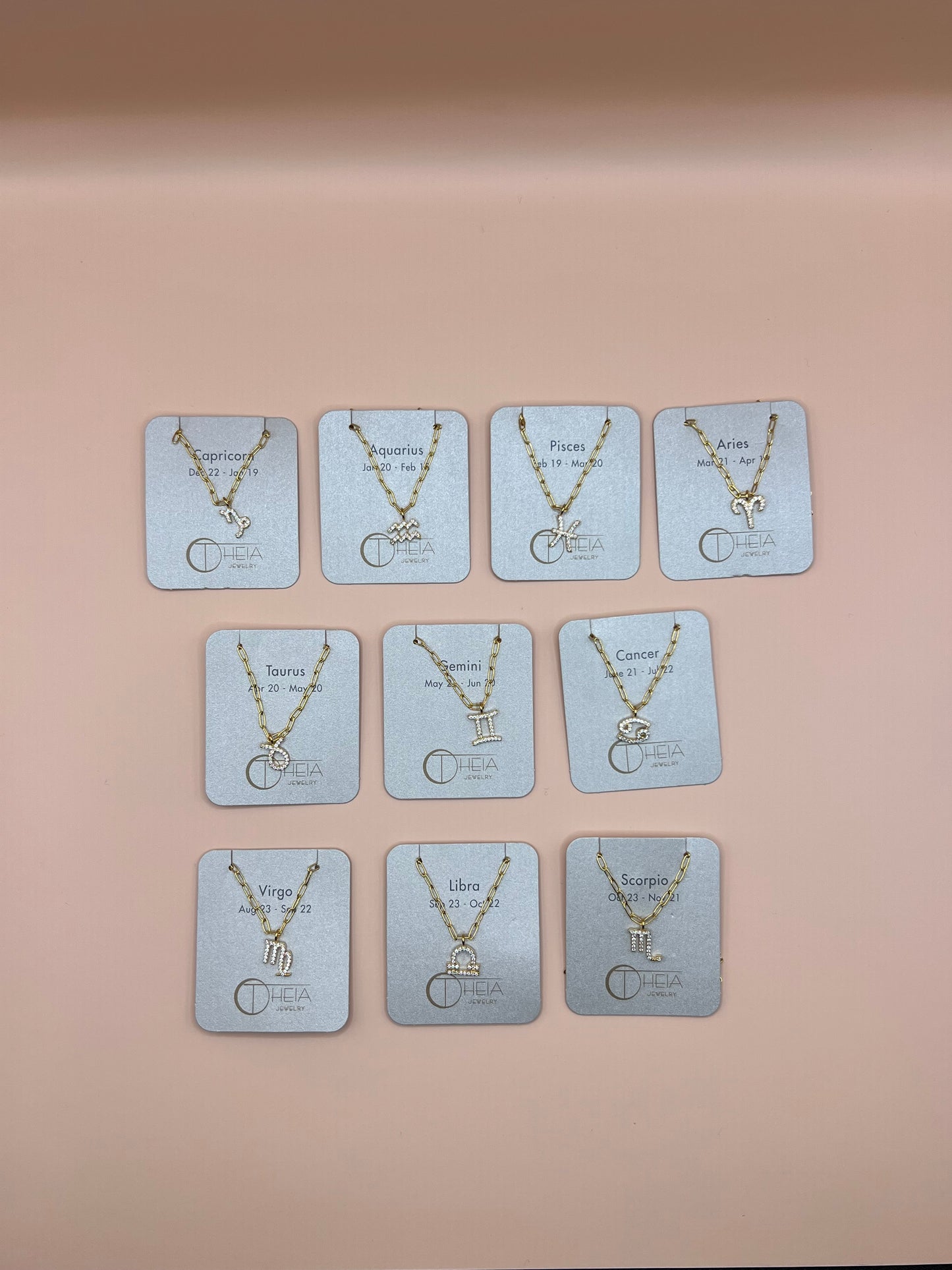 Zodiac sign necklace