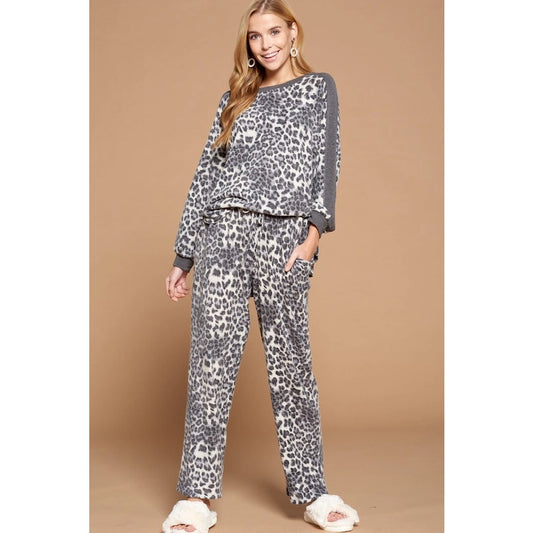 Animal Print Loungewear Set