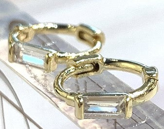 Ava baby hoop earrings, Gold