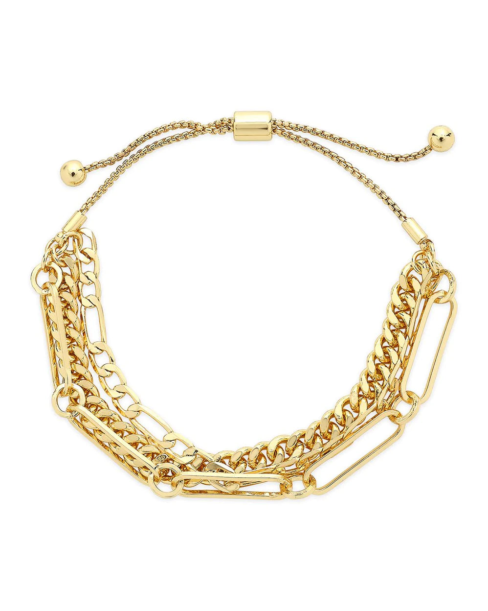 Adjustable Layered Chain Bolo Bracelet
