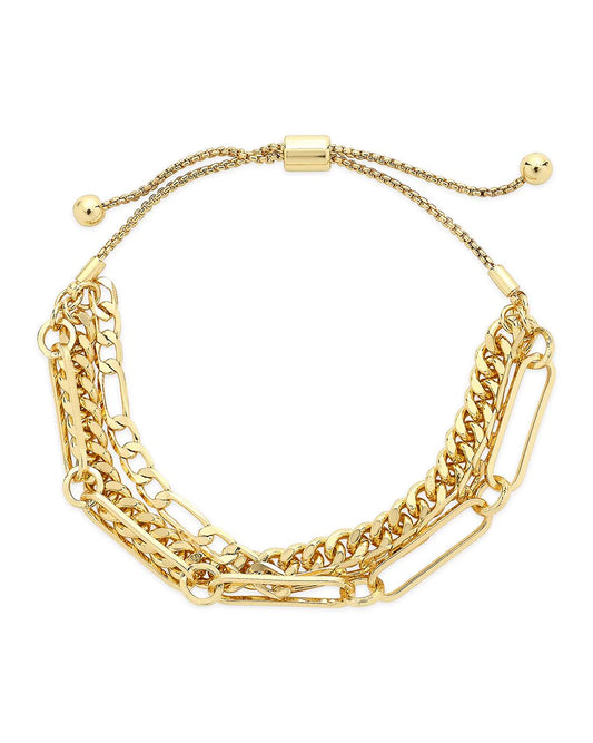 Adjustable Layered Chain Bolo Bracelet