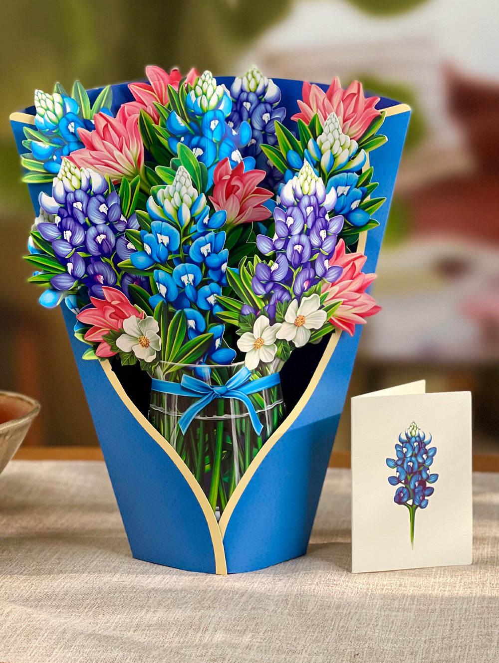 Blue Bonnets Pop Up Floral Bouquet