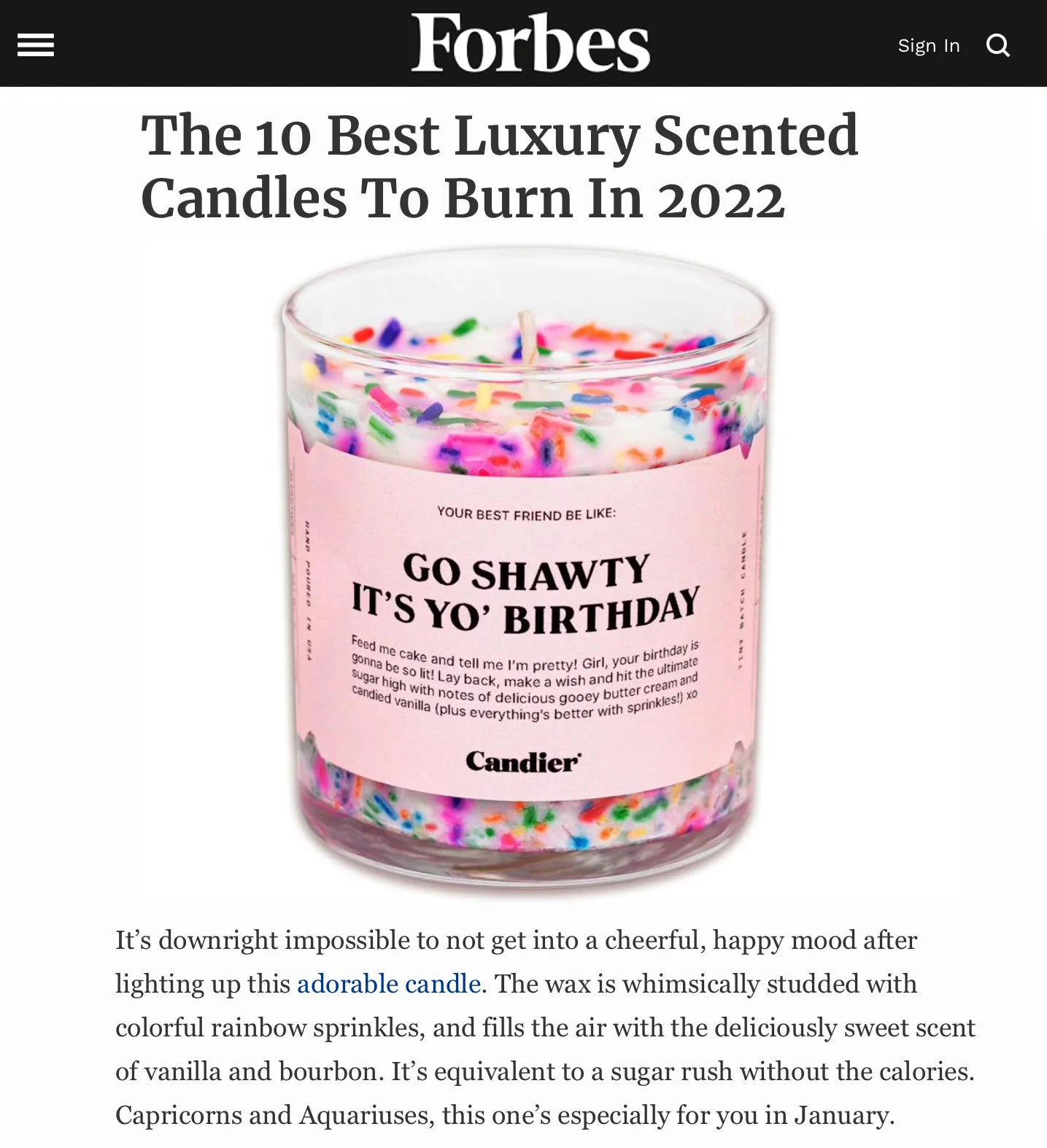 Birthday Cake Candle