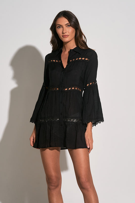 Black Bathing Suite Coverup