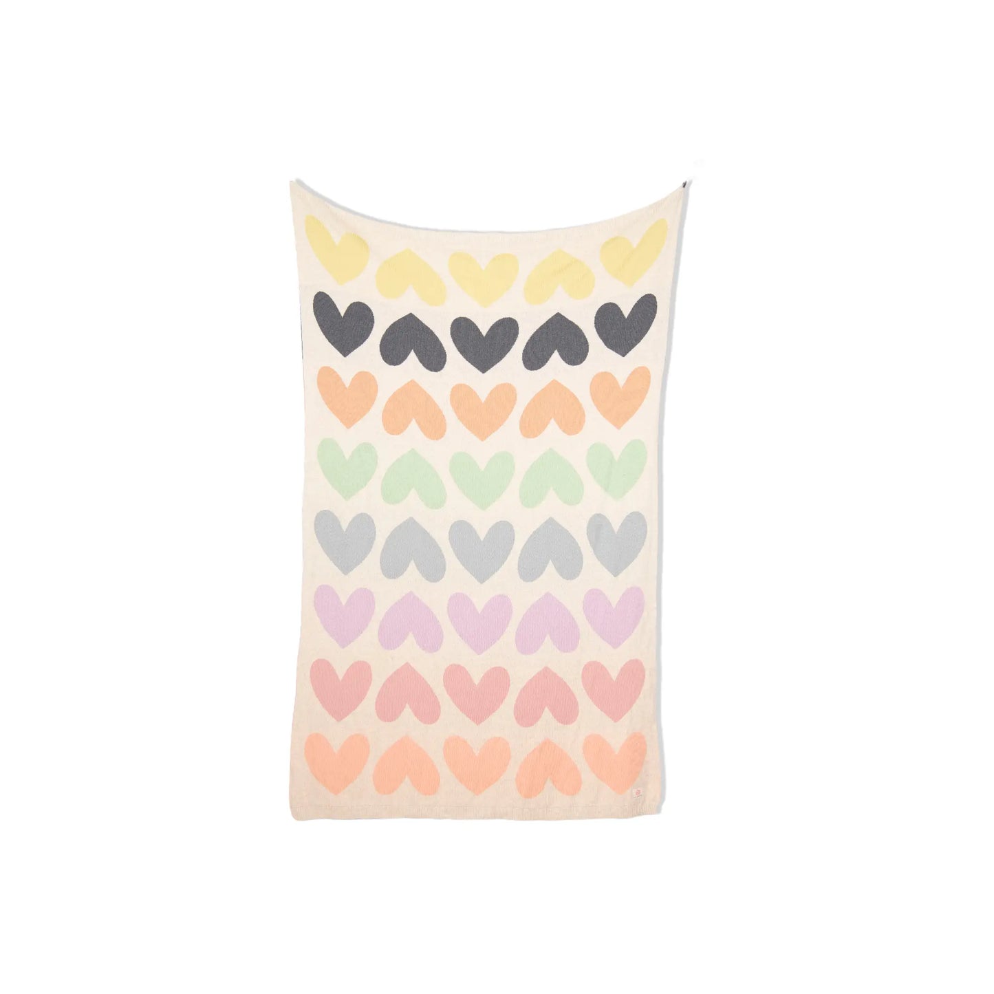 Blush Hearts - Pastel Travel Blanket