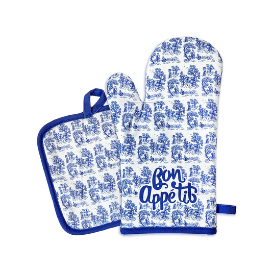 Bon Appetit Oven Mitt/ Pot Holder Set