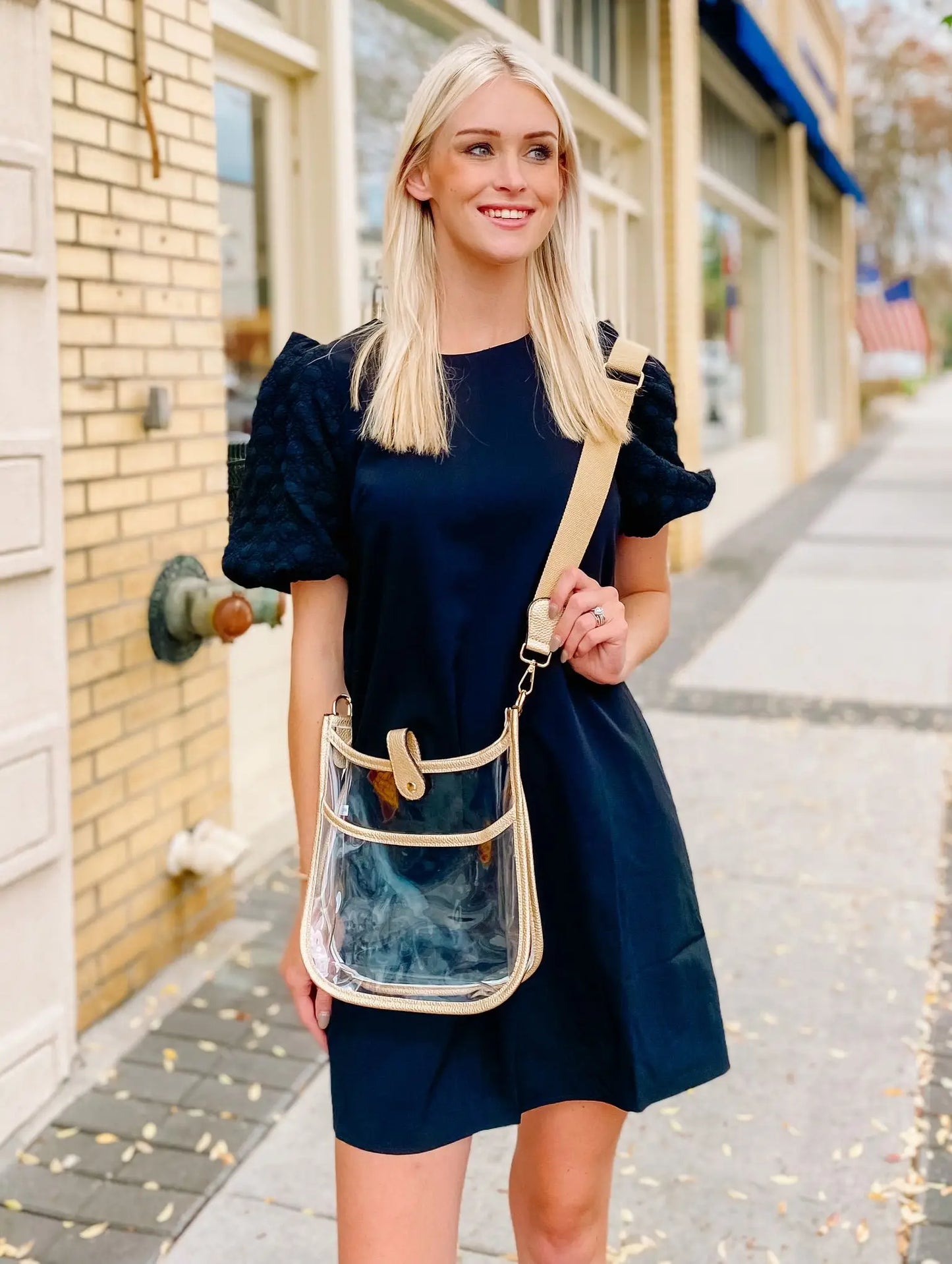 Bosley Clear Crossbody Gold