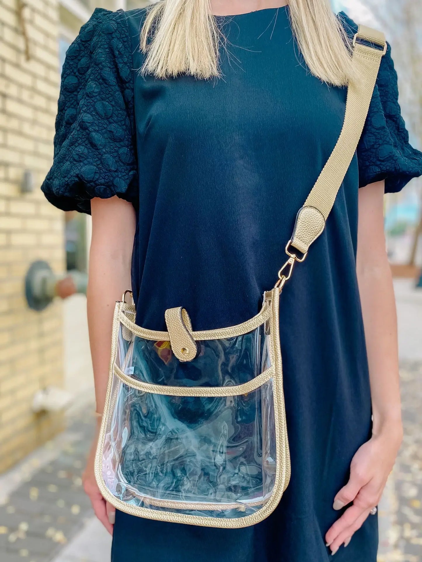 Bosley Clear Crossbody Gold