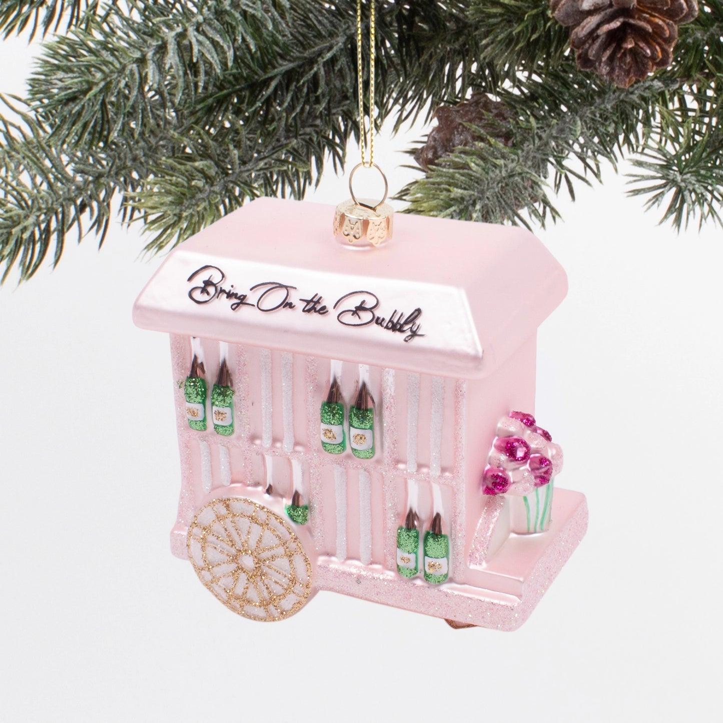 Bubbly Cart Ornament - Christmas