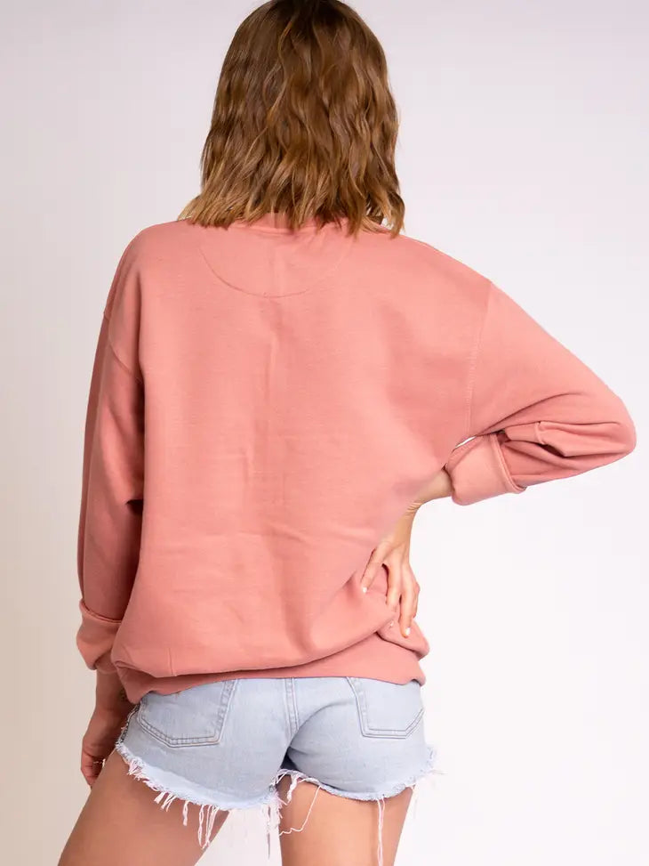 Crewneck Sweatshirt - Cha Cha Cha Nel (Dusty Rose)
