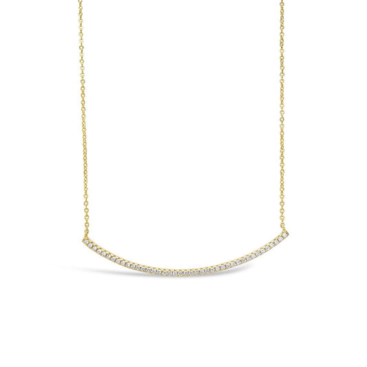 CZ Curved Bar Necklace