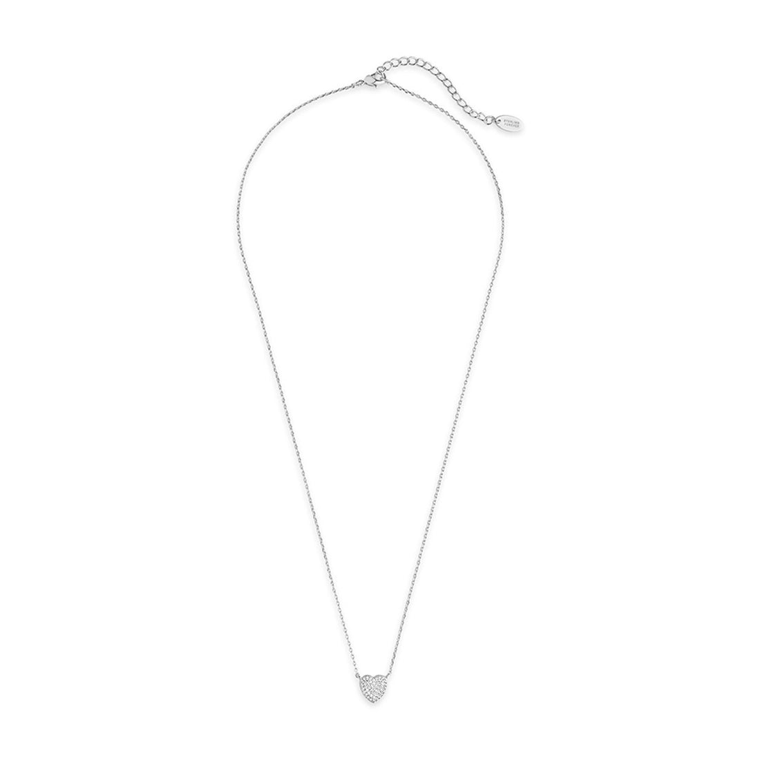 CZ Heart Pendant Necklace