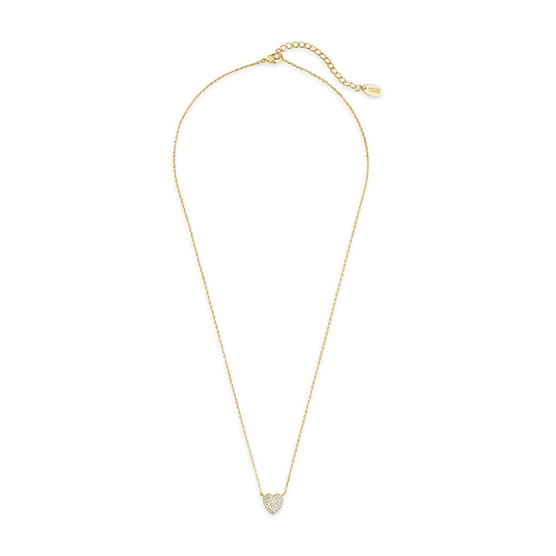 CZ Heart Pendant Necklace
