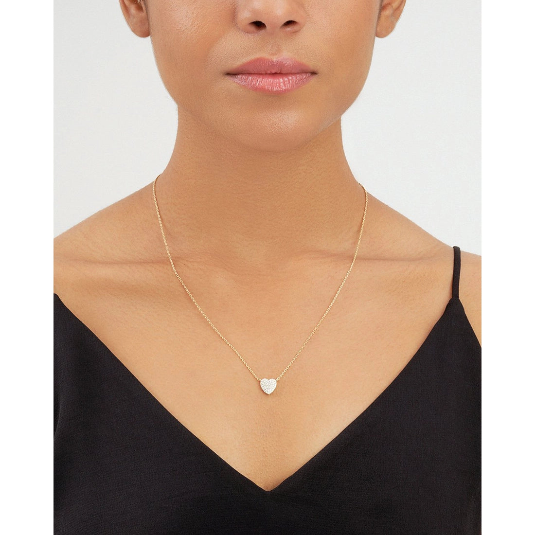 CZ Heart Pendant Necklace