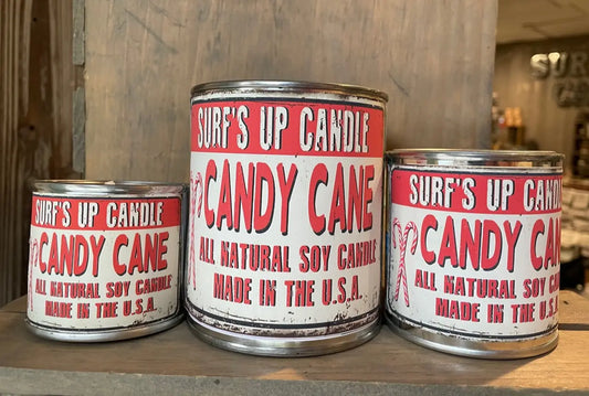 Christmas Candy Cane Paint Can Candle
