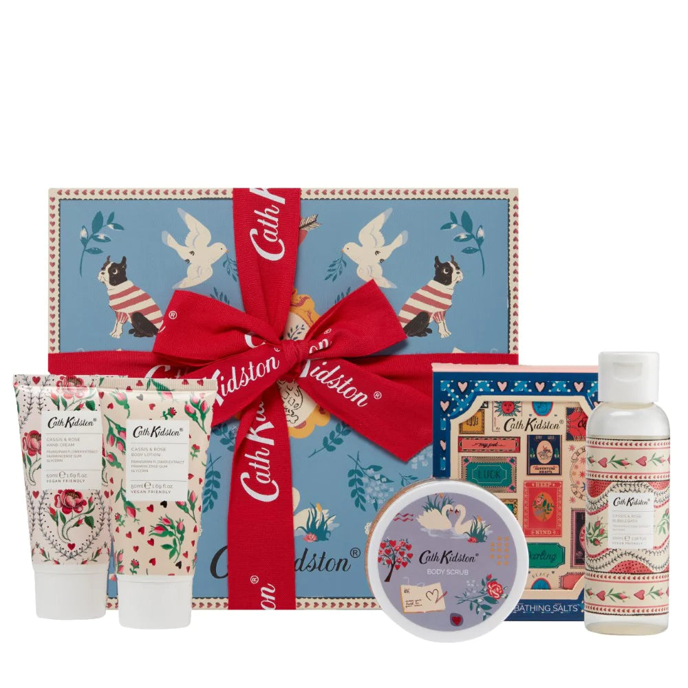 Cath Kidston Keep Kind Pamper Hamper Set - Cream/Lotion, Bubble Bath, Body Scrub
