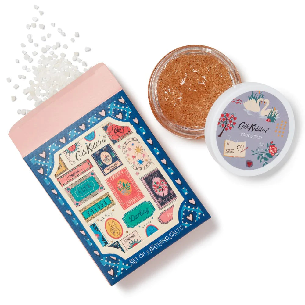 Cath Kidston Keep Kind Pamper Hamper Set - Cream/Lotion, Bubble Bath, Body Scrub