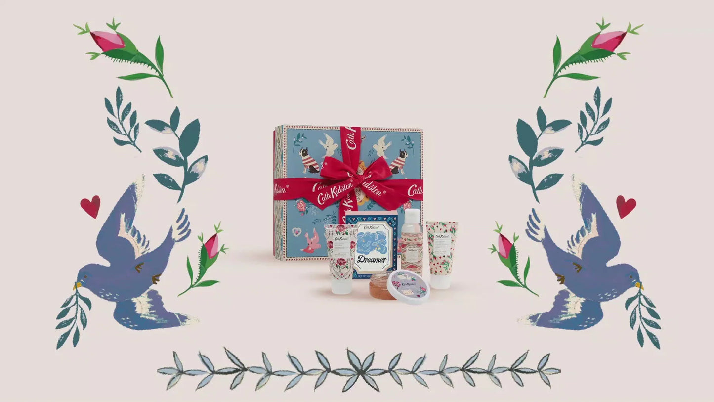 Cath Kidston Keep Kind Pamper Hamper Set - Cream/Lotion, Bubble Bath, Body Scrub