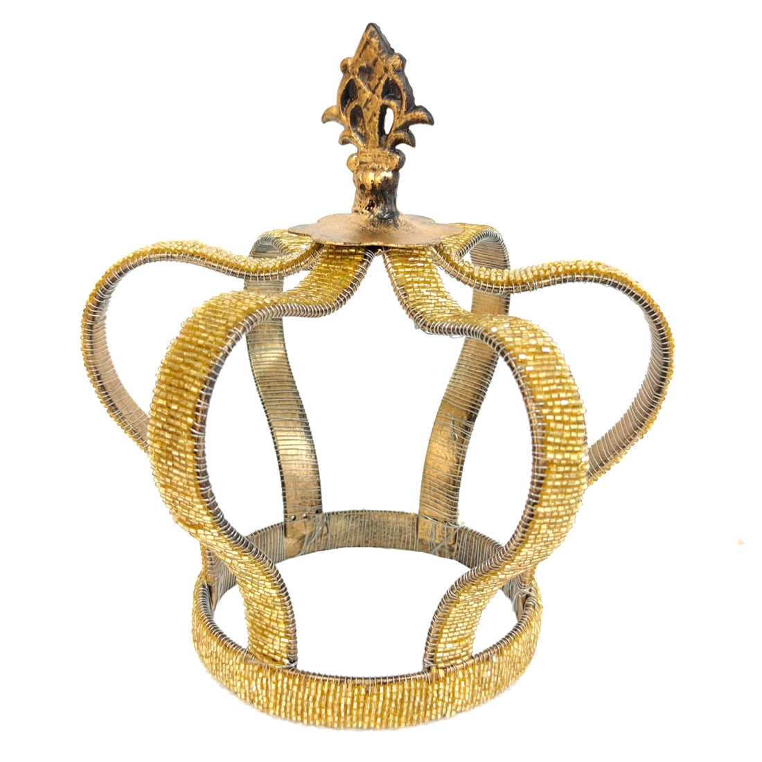 Hand-Beaded Metal Crown