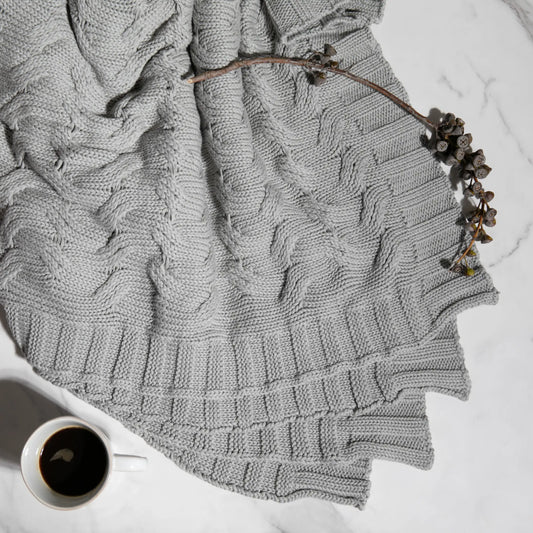 Chunky Cable - Cripple Grey Blanket