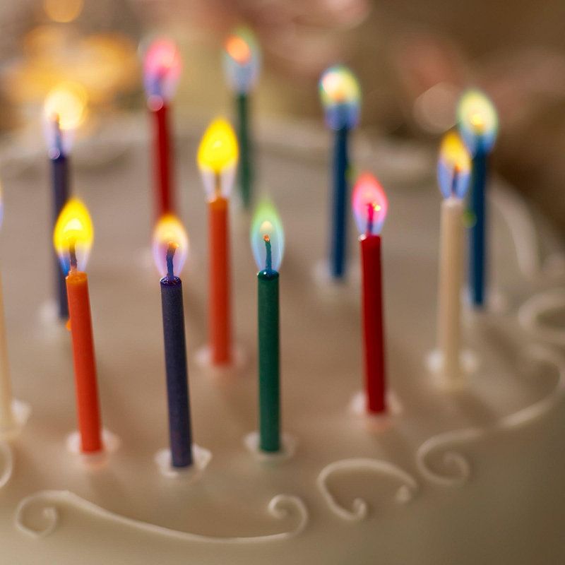 Colorflame Birthday Candles 26 Piece Counter Display