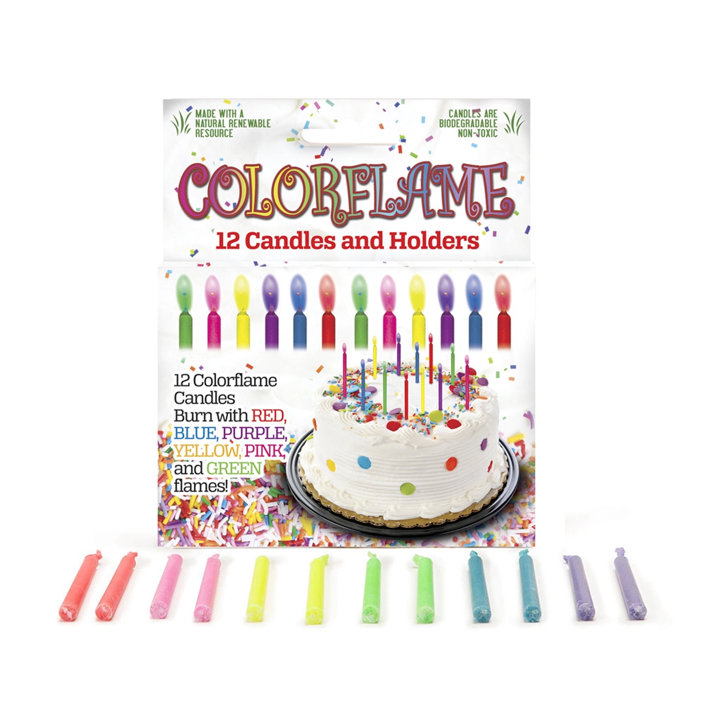 Colorflame Birthday Candles 26 Piece Counter Display
