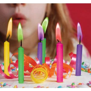 Colorflame Birthday Candles 26 Piece Counter Display