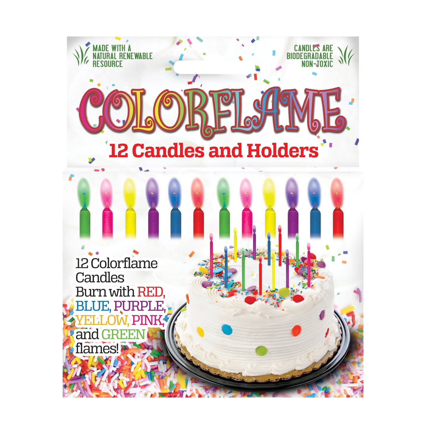 Colorflame Birthday Candles 26 Piece Counter Display