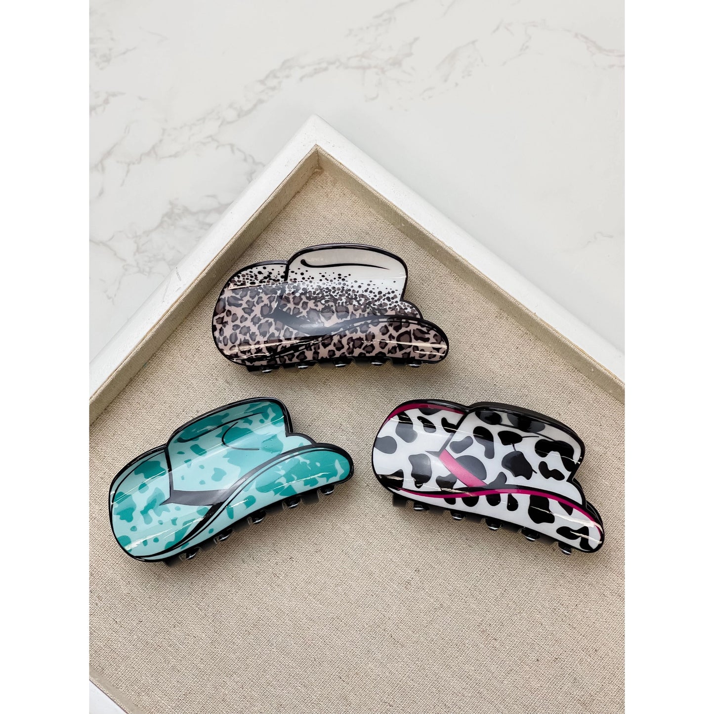 Cowgirl Hair Clip - Leopard