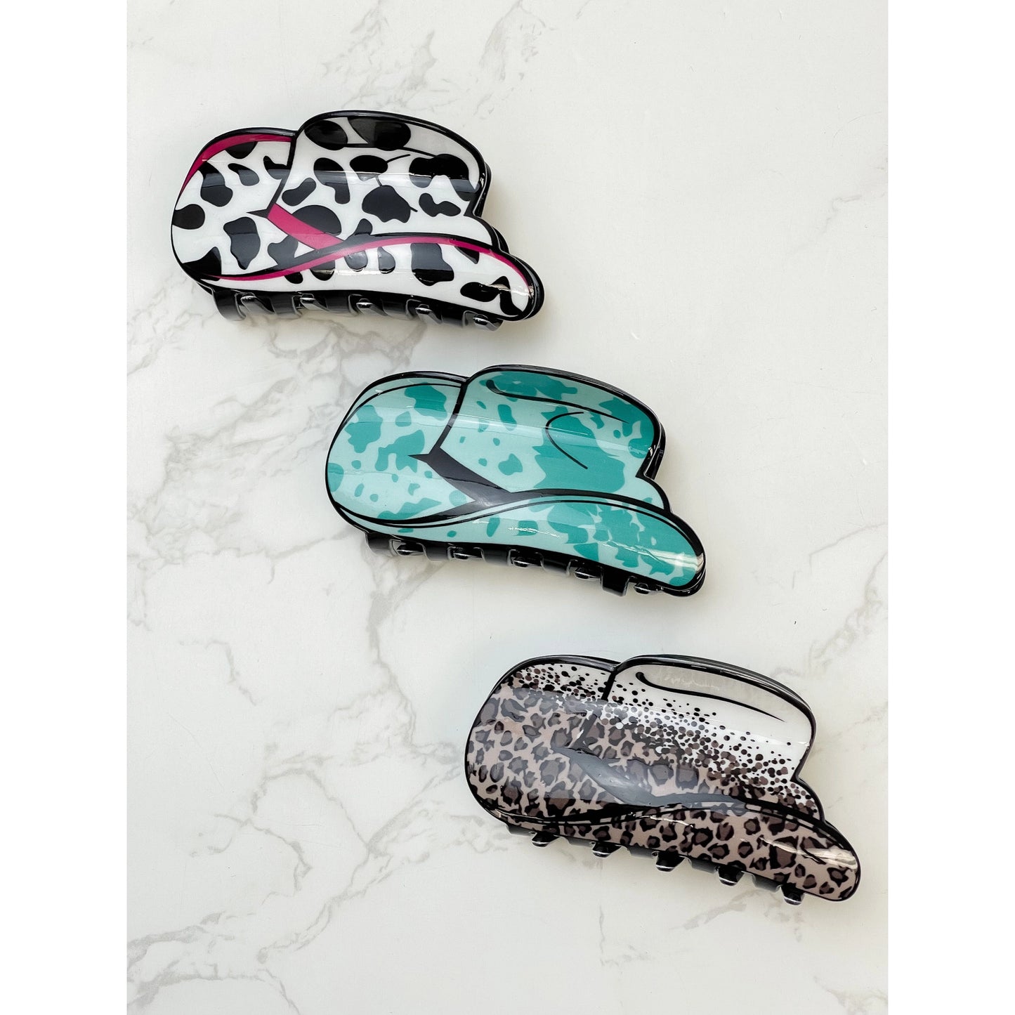Cowgirl Hair Clip - Leopard