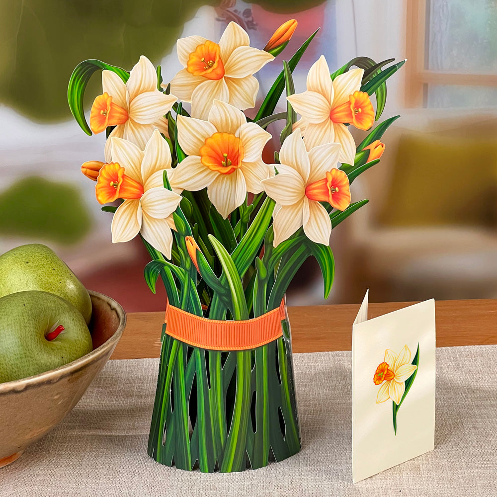 Daffodils Pop up Flower Bouquet Card