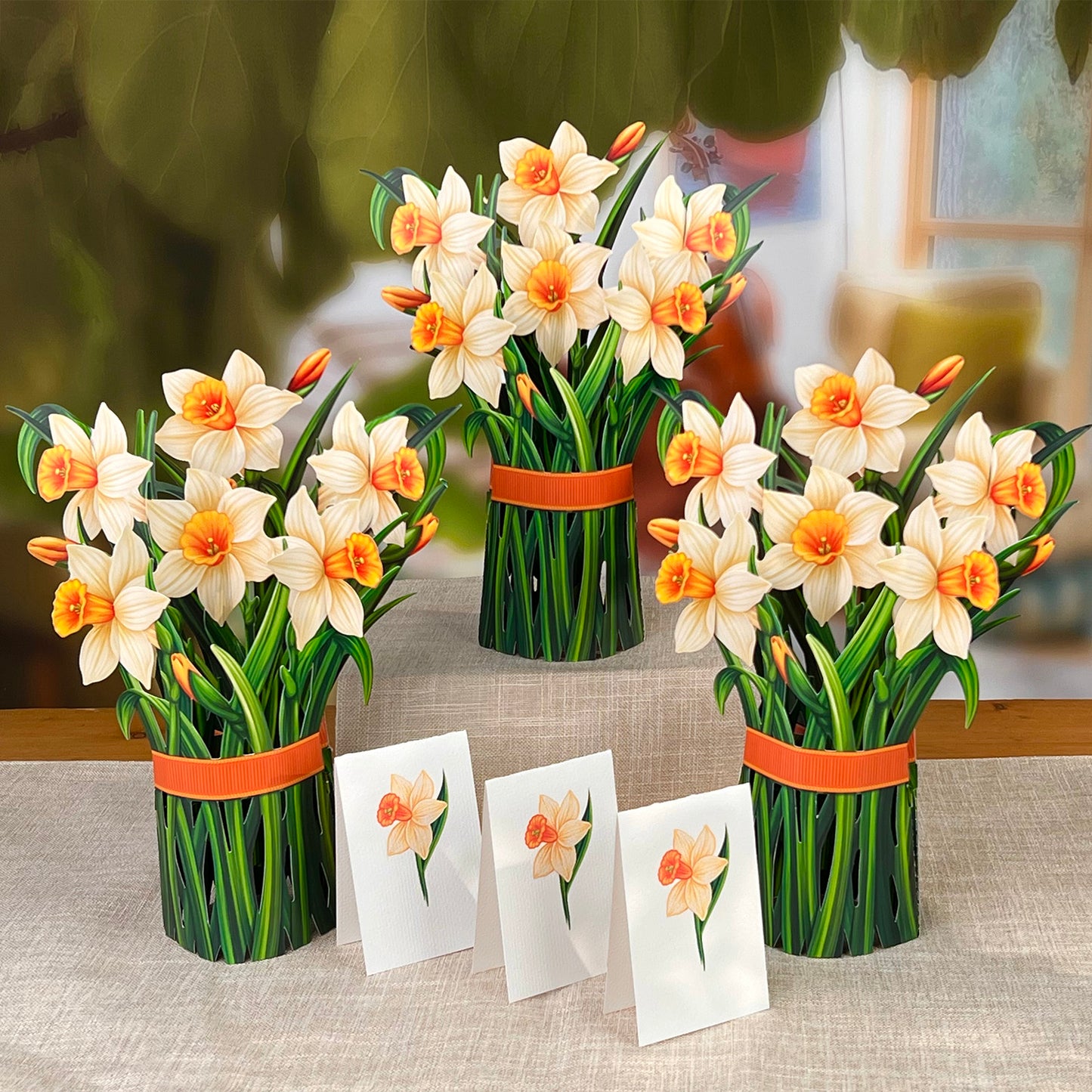 Daffodils Pop up Flower Bouquet Card