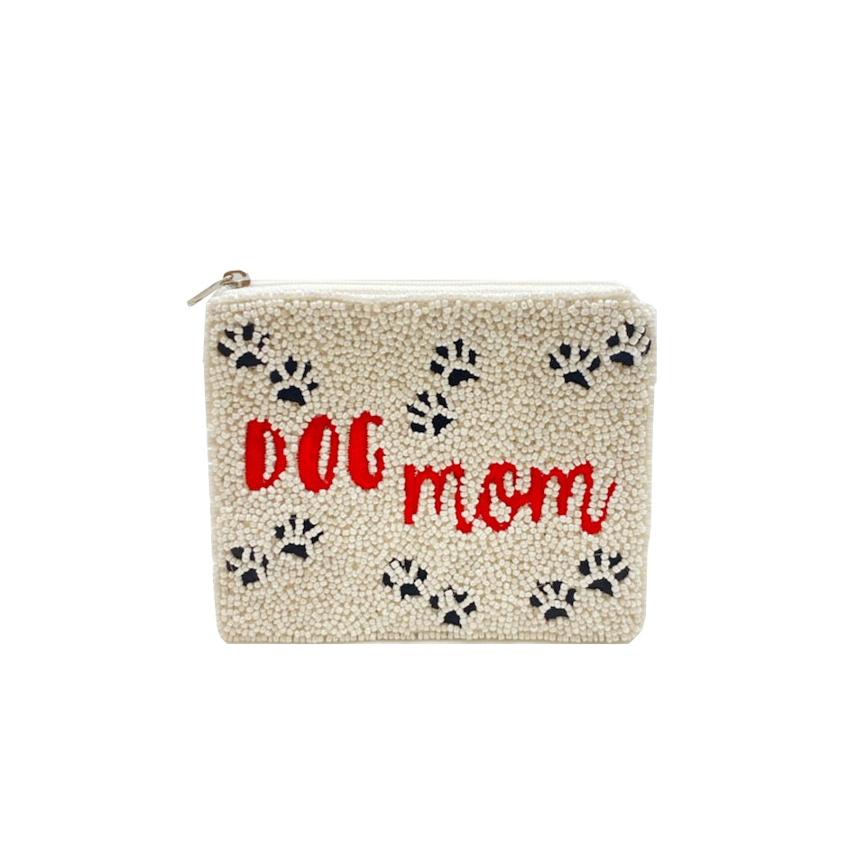 DOG MOM Beaded Coin Purse LAC-CP-1086